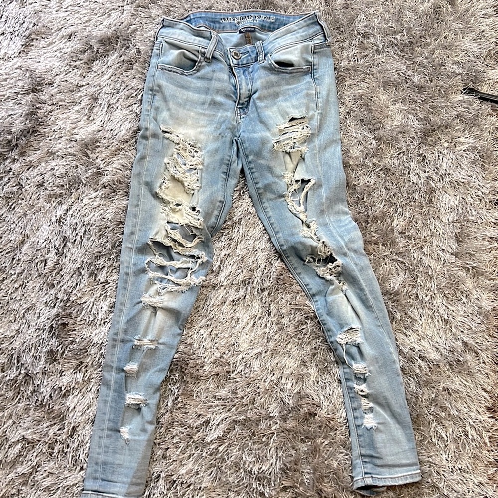 American Eagle Super Stretch Ripped Jeans